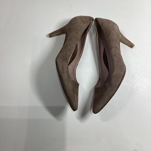 Taryn Rose Gabriela Pump Heels Taupe Suede Leather Comfort Shoes Size 9 - Picture 7 of 15
